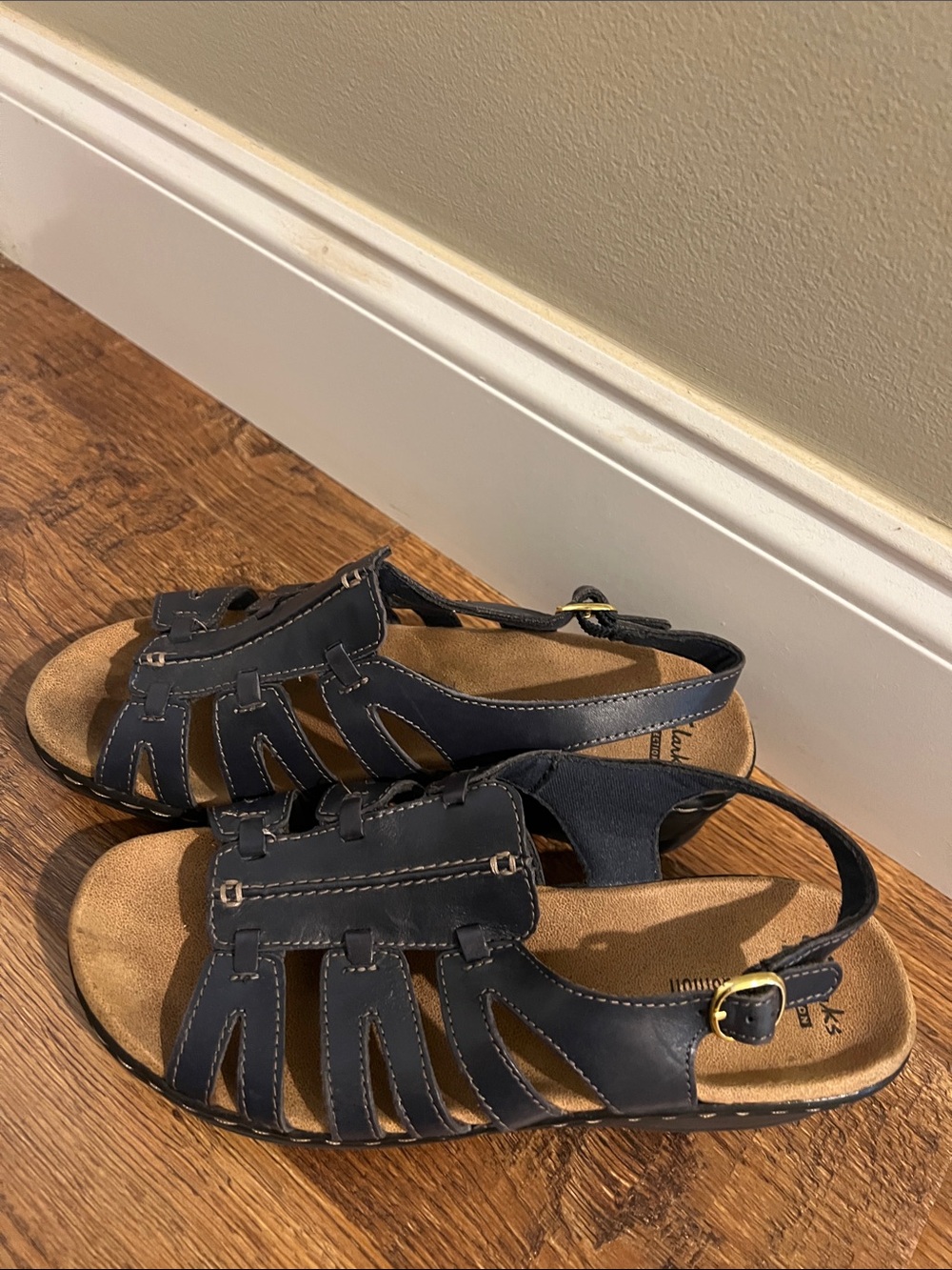 Clarks Cutout Slingback Sandals